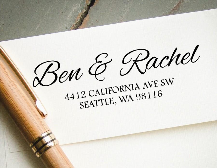 Hochzeit - Self Inking Return Address Stamp, Custom Rubber Stamp, Custom Address Stamp, Personalized Stamp: New Couple, Engagement, Wedding Gift