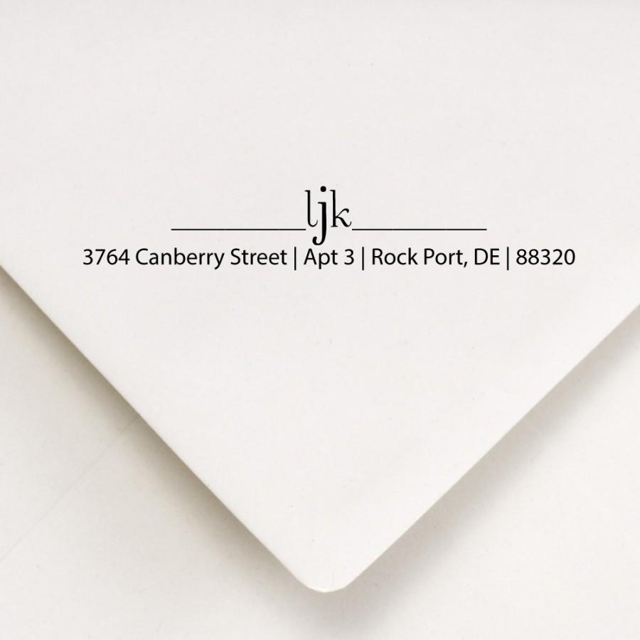 Wedding - Return Address Stamp - Initials Stamp - LJK Design