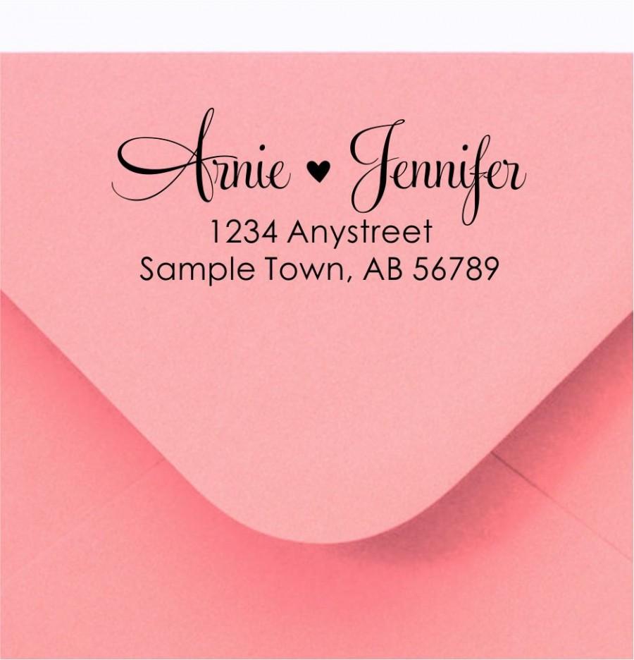 Mariage - Personalized Custom Made Handle Mounted or Self Inking Return Address Rubber Stamps R283