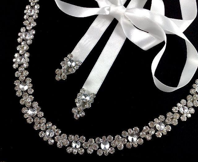 زفاف - Crystal Bridal Tiara, Floral Crown, Rhinestone Headband, Wedding Headpiece, ZANADU
