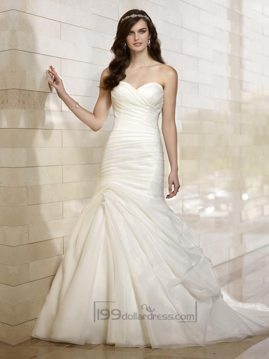 Mariage - Stunning Organza Sweetheart Ruched Bodice Simple Wedding Dresses