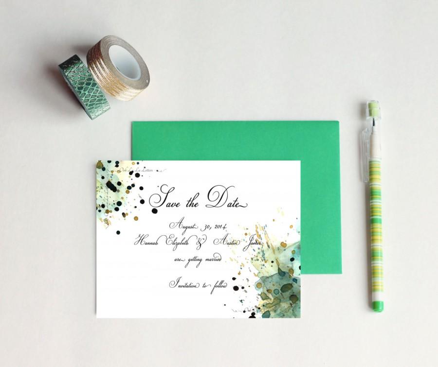 Wedding - Save the Date Cards Wedding Stationery Wedding Stationary Watercolor Wedding Calligraphy Wedding Modern Wedding Rustic Save the Date DEPOSIT