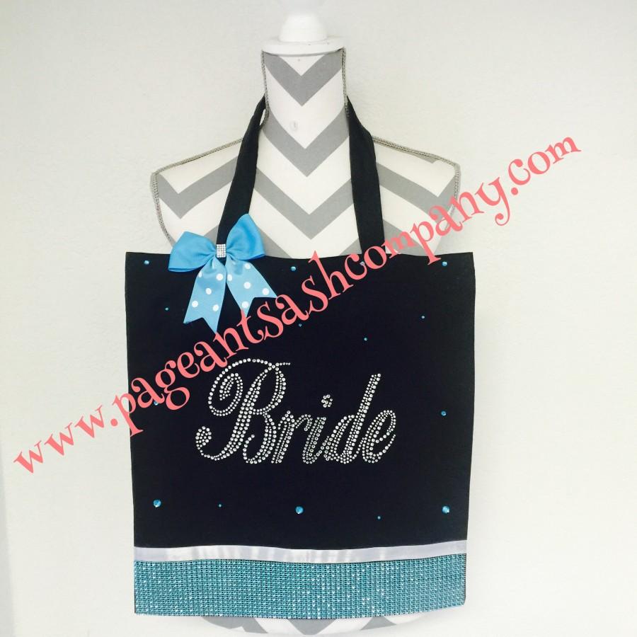 زفاف - Bride Rhinestone Tote Bag