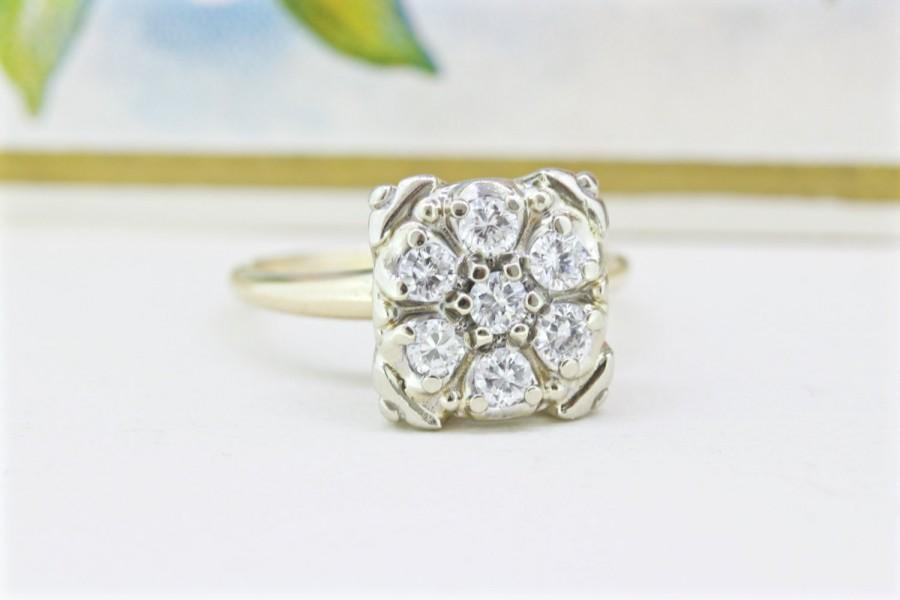 Hochzeit - Vintage Diamond Engagement Ring 