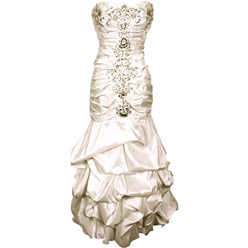 Hochzeit - Ivory Beaded Taffeta Long Wedding Gown