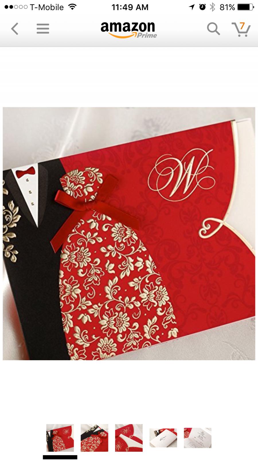 زفاف - red wedding invitation