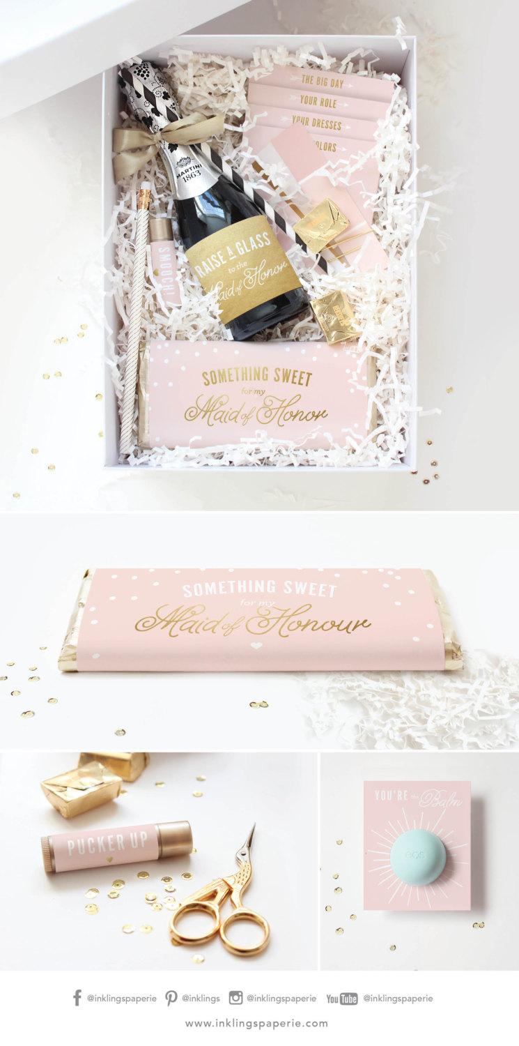 Свадьба - Be My Bridesmaid Box // Printable Collection for Bridesmaids, Maid of Honor / Maid of Honour