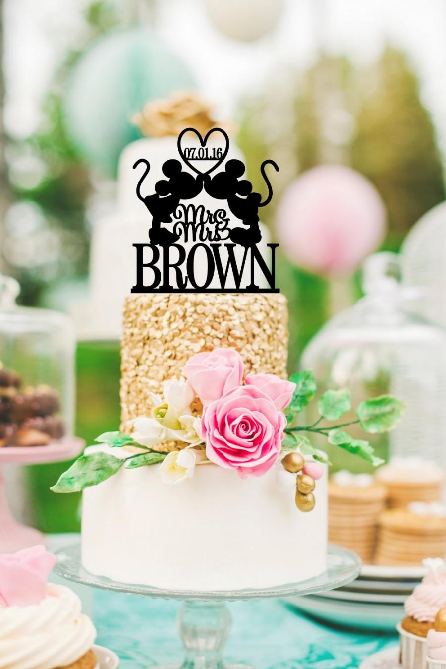 Свадьба - Wedding Cake Topper - Mickey Wedding Cake Topper - Mickey and Minnie Cake Topper