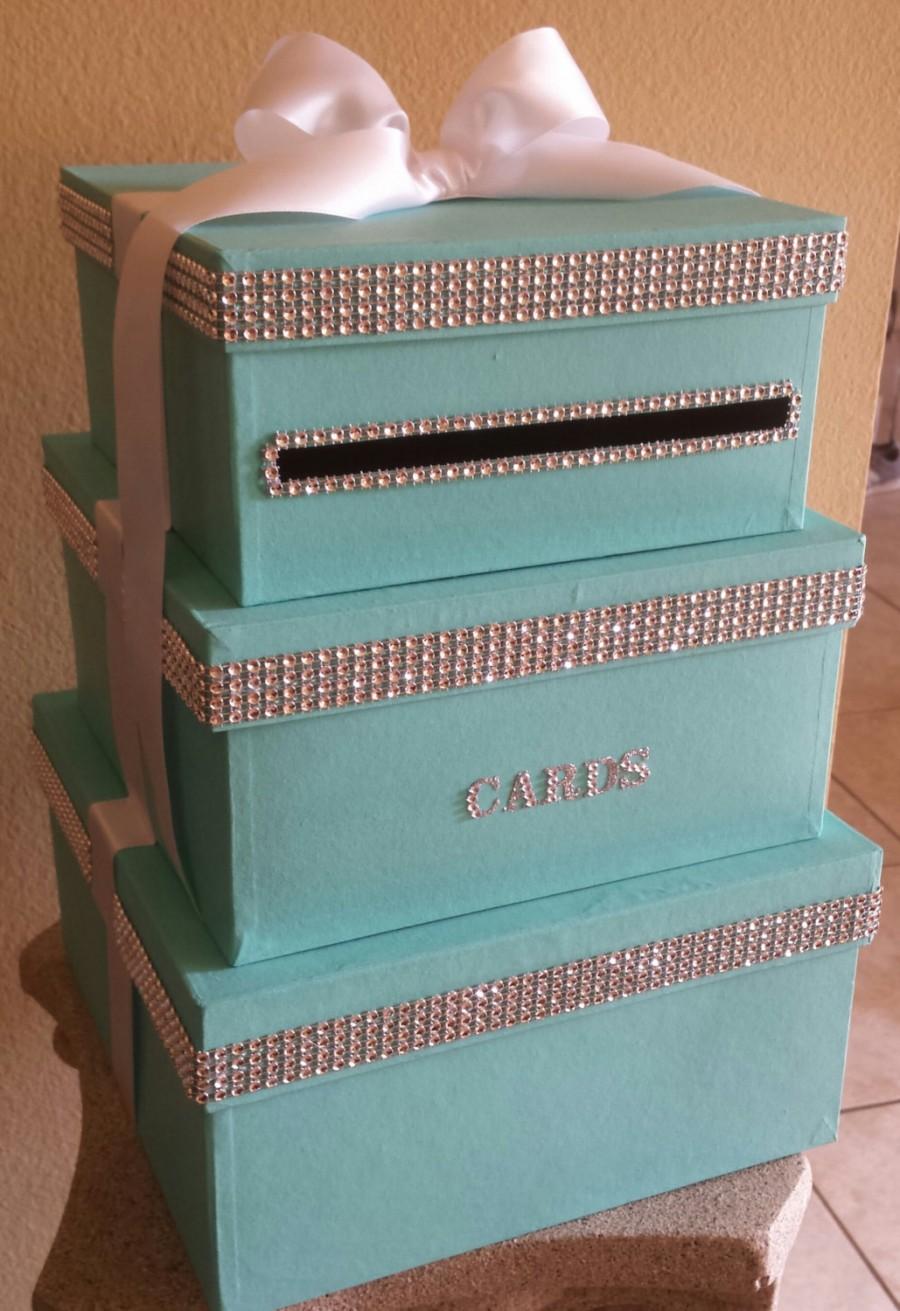 زفاف - Card box three tier large square card box perfect for a wedding baby shower bridal shower or birthday party