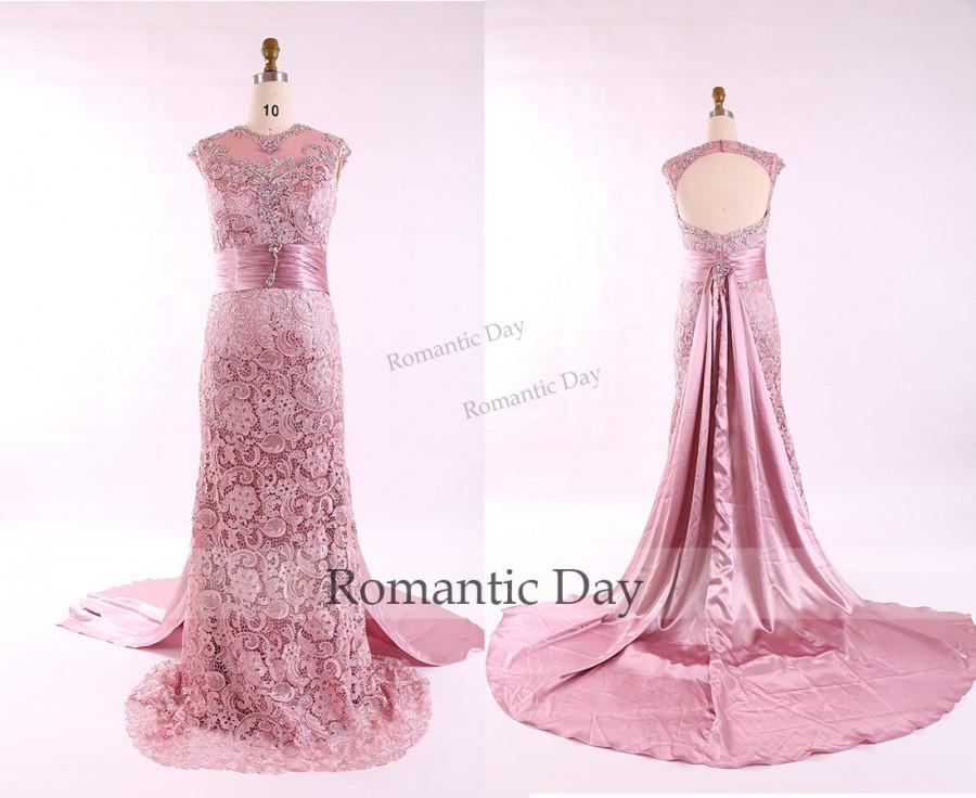 زفاف - 2015 New Style Elegant Lace Mother of the Bride Dress/Wedding Party Dress/Mother dresses/Custom Made 0346