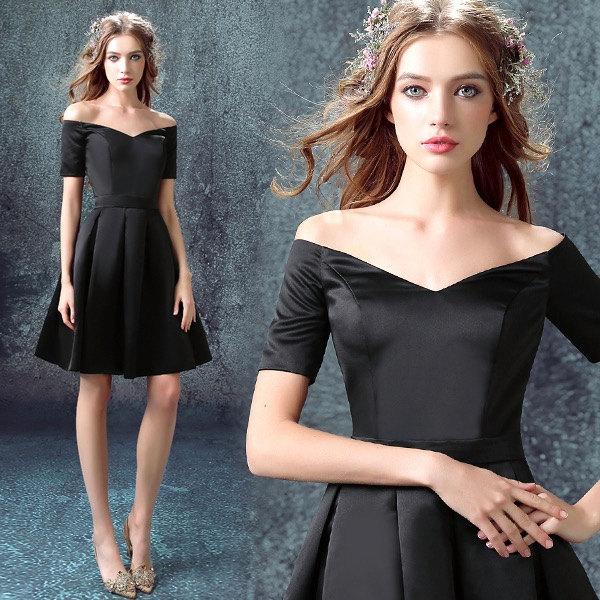 Wedding - Black Short dress/Prom Dress/ wedding Dress/ Evening Dress/ Bridesmaid Dress. Skirt/ Black Skirt
