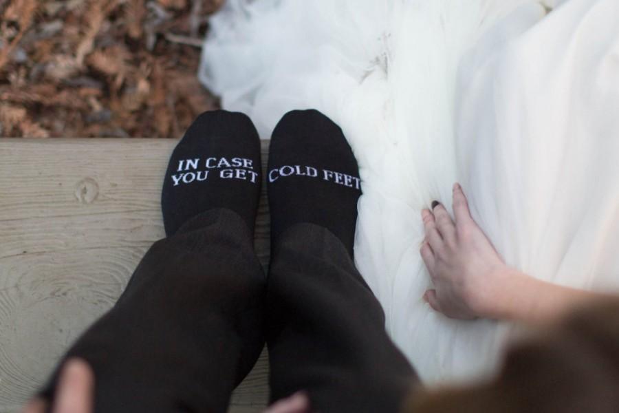 زفاف - In case you get cold feet socks, wedding, grooms socks, cold feet socks