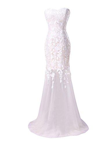 زفاف - Lace Applique and Soft Tulle Wedding Dress