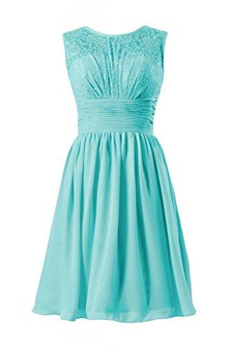 زفاف - Tiffany Blue Lace Dress Short Bridesmaid Dress