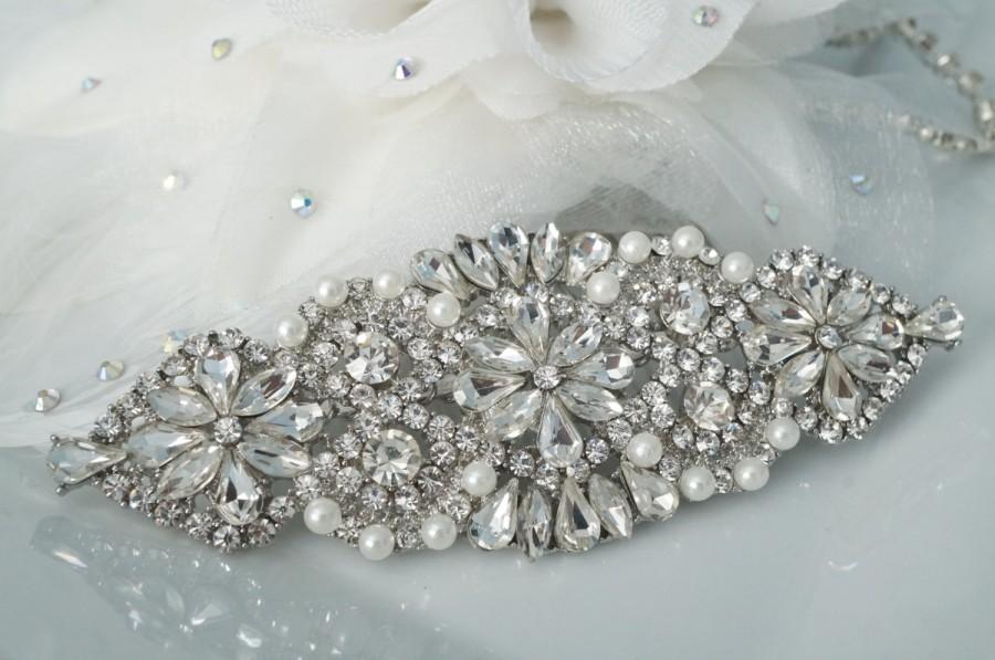 زفاف - Bridal Hair Comb, Crystal and Pearl Comb, Wedding Hair Comb