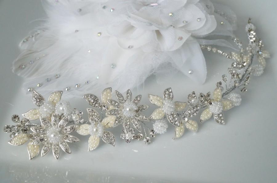 Hochzeit - Wedding Hair Vine, Bridal Head Piece, Bridal Hair Accessory