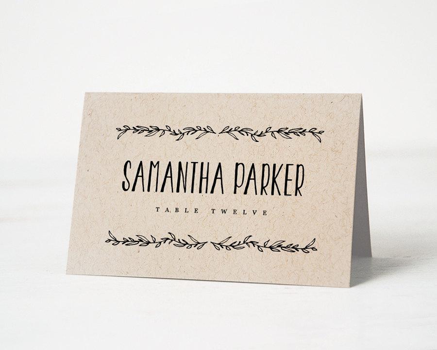 folded name place cards