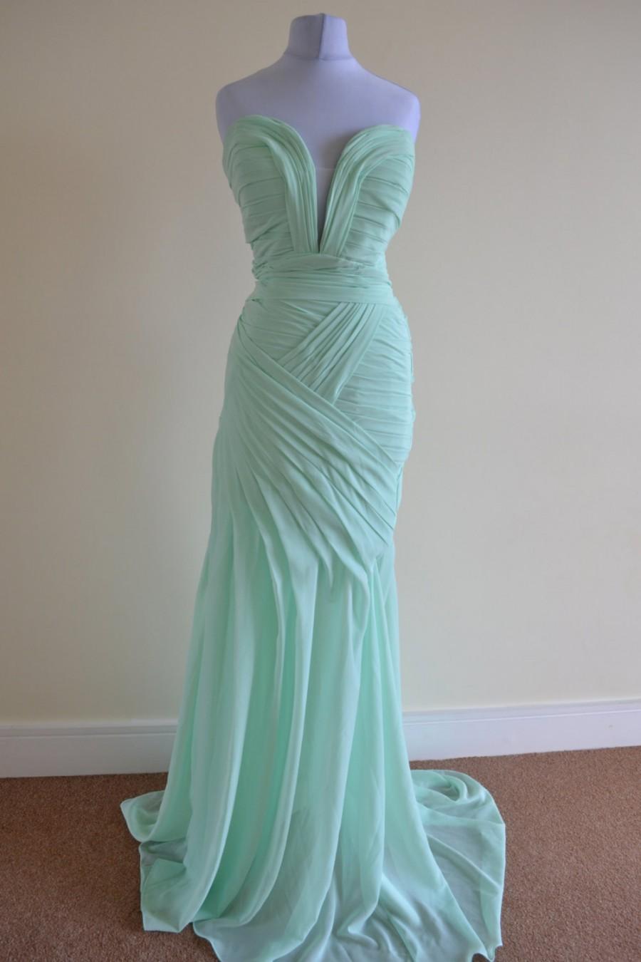 Wedding - Ready to Wear 'Elle' strapless sweetheart draped bodycon bodice with flowing skirt