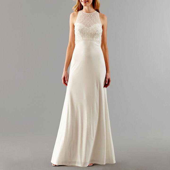 Hochzeit - Jackie Jon Sleeve Beaded-Bodice Bridal Gown