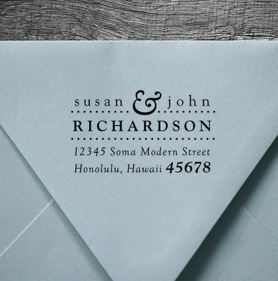 زفاف - Address Stamp, Wood Handle, Personalized Gift, Custom Address Rubber Stamp - housewarming or wedding gift - 1053