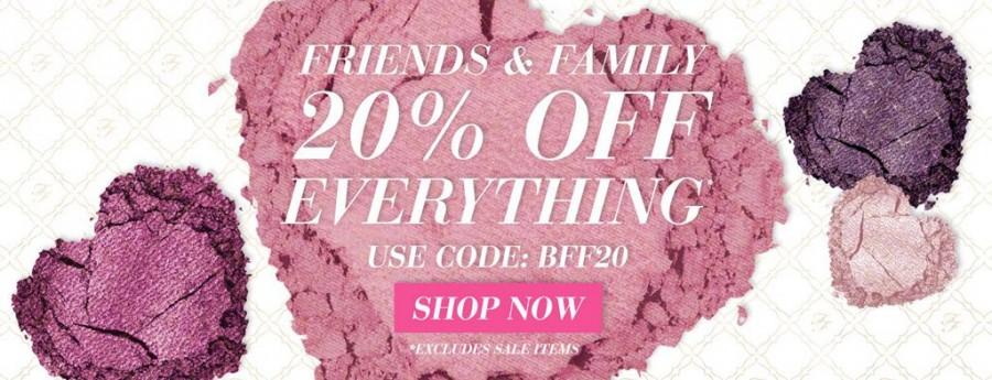 Wedding - Too Faced Cosmetics Friends and Family 20% Off - Ladiestylelife.com