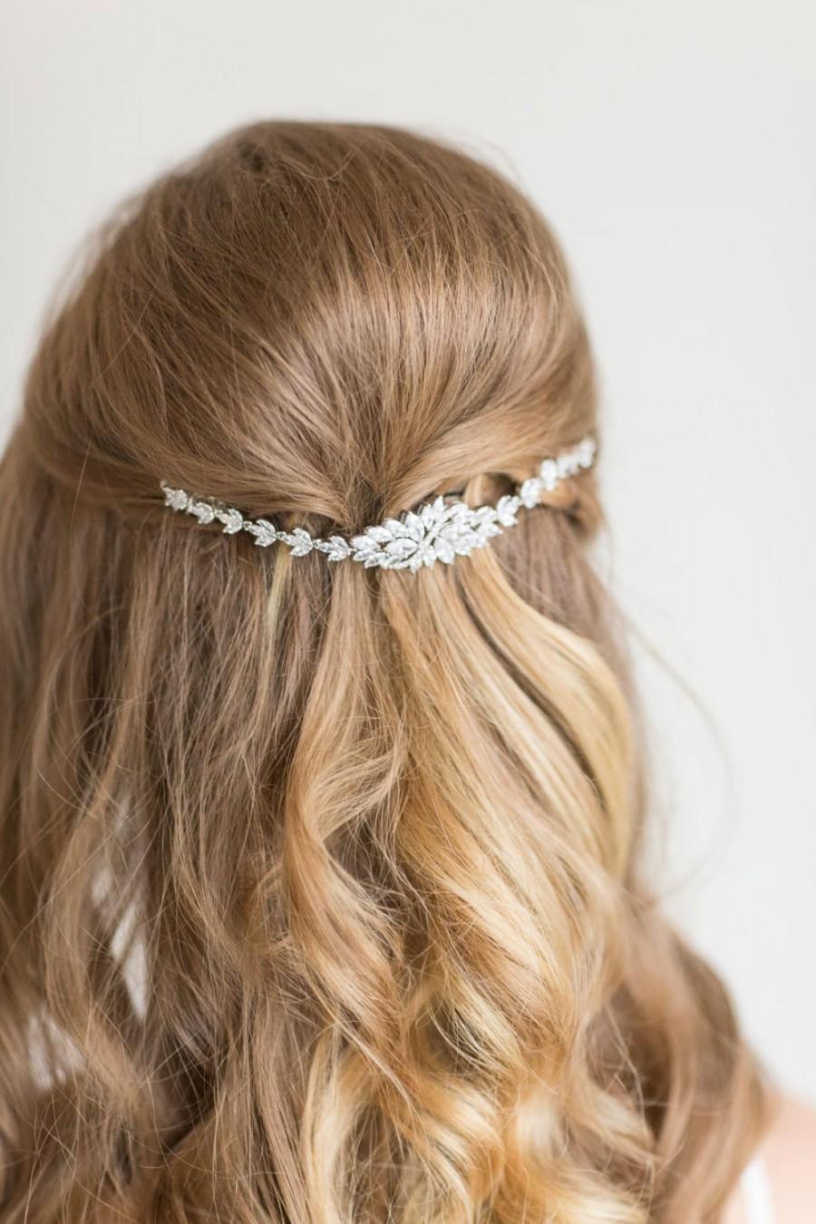 Hochzeit - Bridal Hair Swag, Wedding Hair Jewelry, Wedding Headpiece