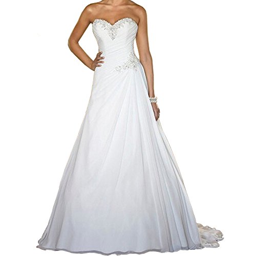 Hochzeit - A Line Chiffon Bridal Gown