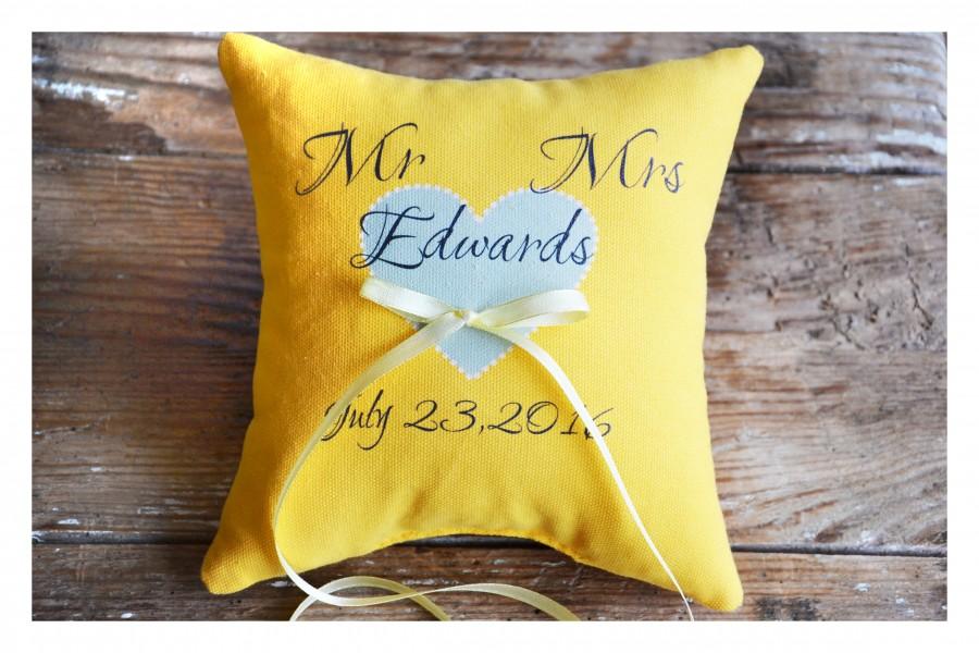 Hochzeit - Personalized Ring bearer pillow, Wedding ring pillow , wedding pillow ,personalized ring pillow, ring bearer pillow