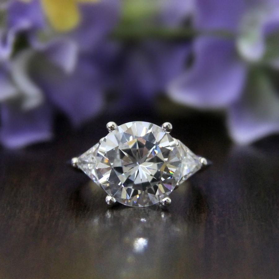 Свадьба - 3.05 ct Engagement Ring-Brilliant Cut Diamond Simulants-Wedding Ring-Anniversary Ring-Bridal Ring-925 Sterling Silver-R33720