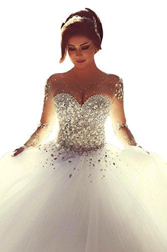 Mariage - Crystal Ball Gown Wedding Dress