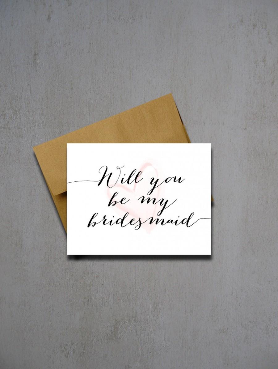 Hochzeit - Classic and Traditional Will You Be My Bridesmaid - Will you be my bridesmaid - Wedding greeting card - will you be my matron of honor