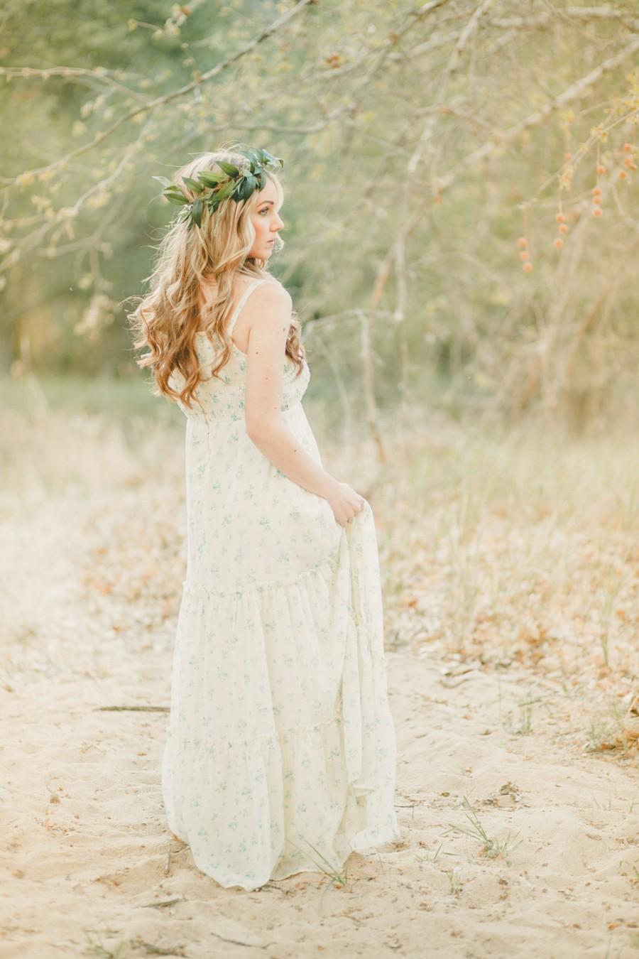 Wedding - The Eve Flower Crown created with lush greenery