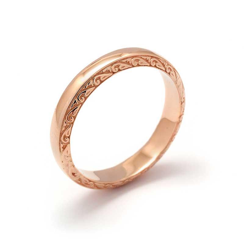 Wedding - Vintage Scrolls Wedding Ring in Rose Gold