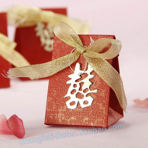 Mariage - 12pcs传统中式婚礼糖果盒 爆款红双喜婚庆TH008创意DIY喜糖袋纸盒