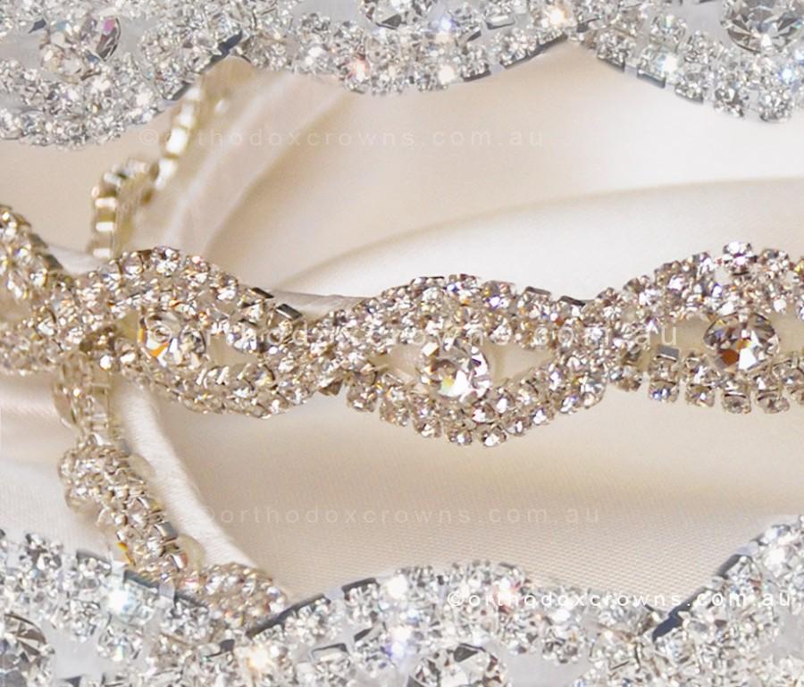 Hochzeit - Crystal Stefana Crown, Orthodox Wedding Crown