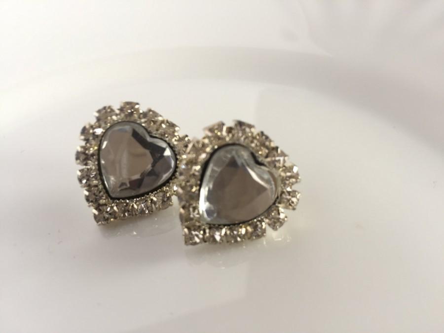 Mariage - Crystal Bridal Stud Earrings, Rhinestone Stud Earrings, Bridal Earrings, Wedding Jewellery,