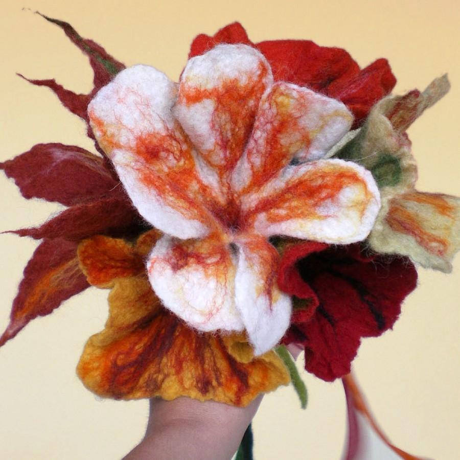 زفاف - felted flower bouquet -unique moments- made to order 2
