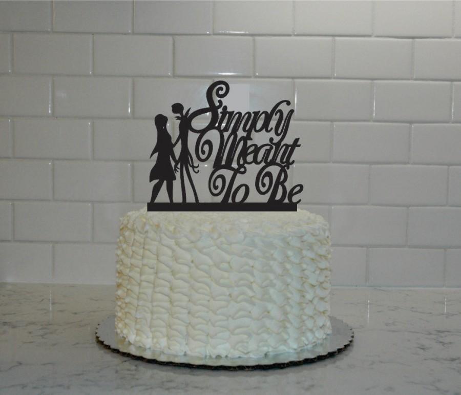 Wedding - Jack and Sally Simply Meant to Be Cake Topper - Nightmare Before Christmas