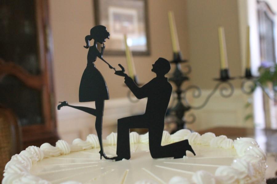 Mariage - Engagement Cake Topper - Mary