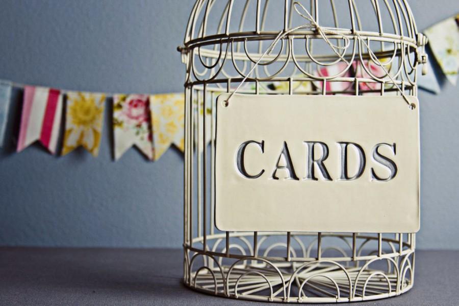 زفاف - Silver Cards Sign for Wedding Card Box - Gift Wrapped