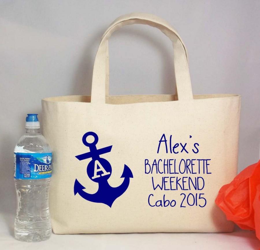 Wedding - BACHELORETTE WEEKEND Canvas Beach Tote Bag, Personalized for You Tote, Reusable Shopping Bag, Cruise Getaway