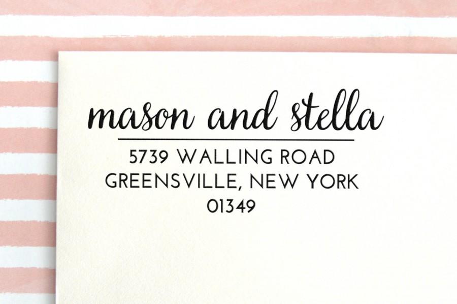 Hochzeit - Custom Address Stamp - Return Address Stamp - Personalized Address Stamp - No. 26