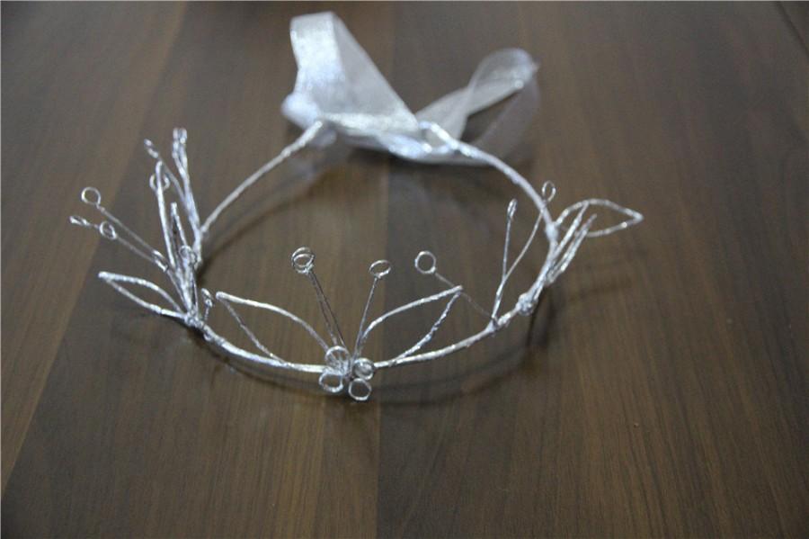 زفاف - Wedding flower crown, White flower crown, Tiara flowers, Headpiece flower crown, Wedding tiara, Hair accessories flower crown, Floral crown