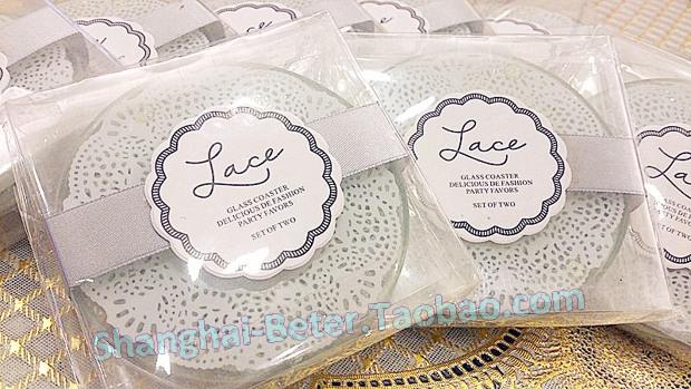 زفاف - Valentine's Day Lace Exquisite Coasters Party Gift boda BETER-BD020