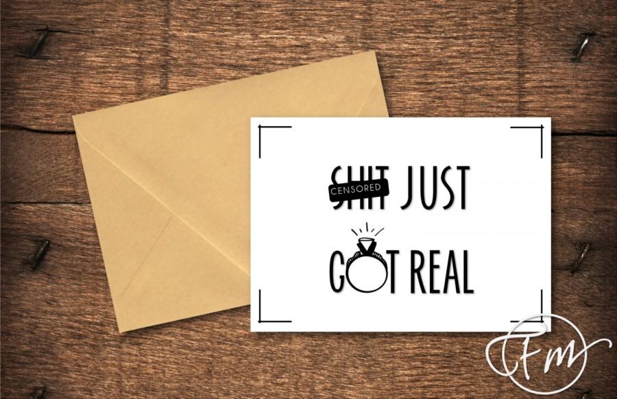 Свадьба - Sh*t Just Got Real Save the Date Card- PRINTABLE OPTIONS