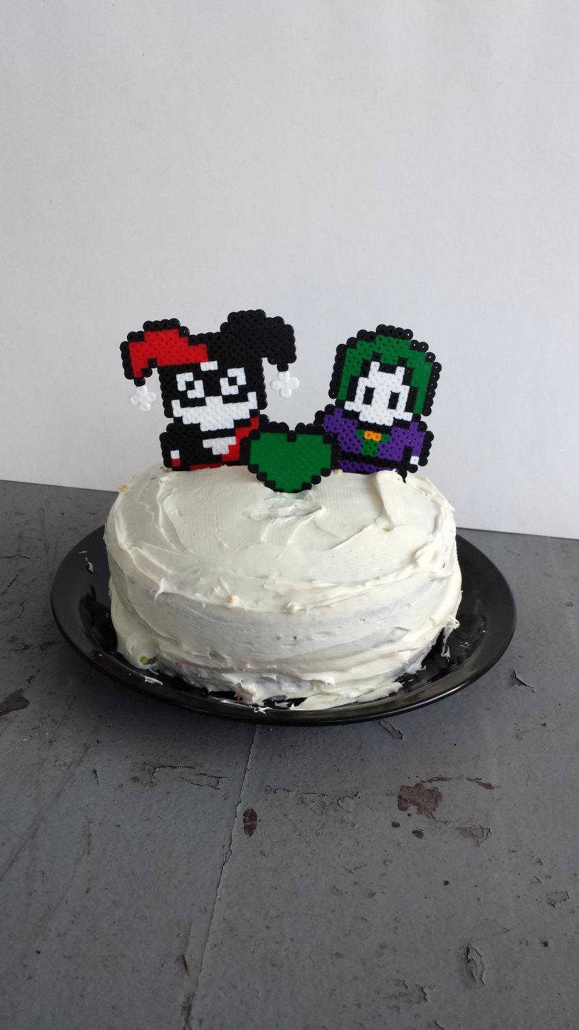 Hochzeit - Cake Topper Set - Joker and Harley Quinn