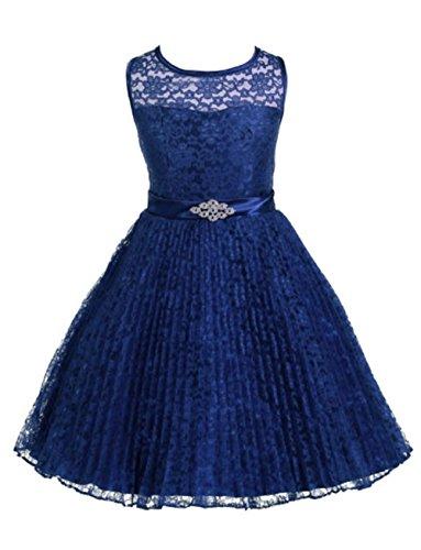 زفاف - Tulle Pleated Lace Flower Girl Dress