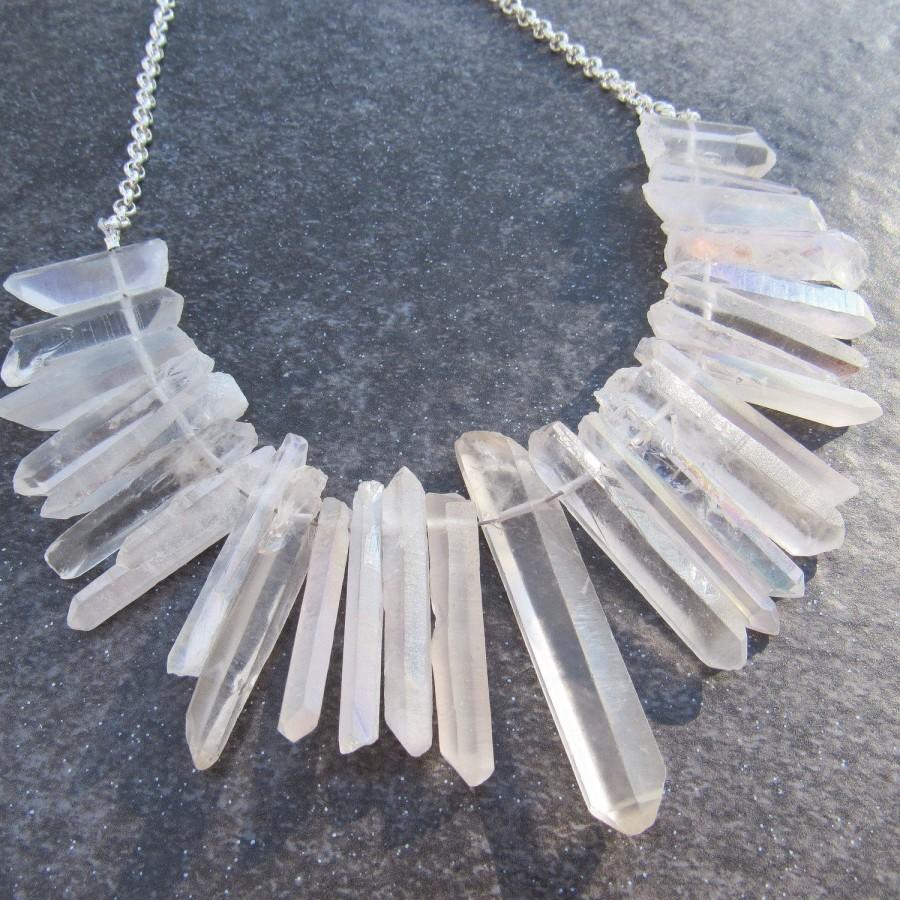 Свадьба - Bohemian Bridal Jewelry- Raw Crystal Necklace- Boho Lux Necklace- Layered Bohemian Necklace- Raw Quartz Necklace- Crystal Statement