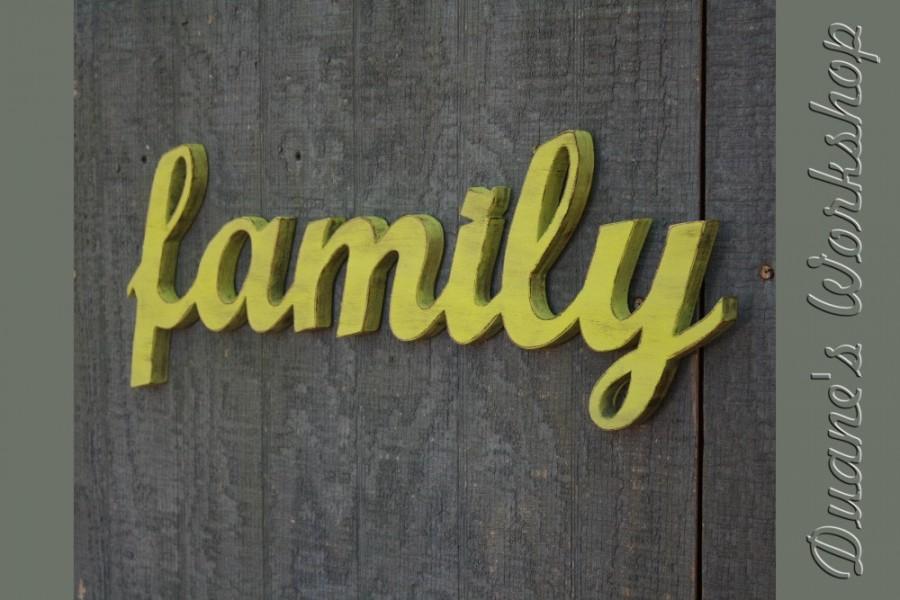 Mariage - family Sign, DIY wedding decoration, Wall hanging, cottage, wooden letters, wooden sign, home decor, wood sign, Wall Decor
