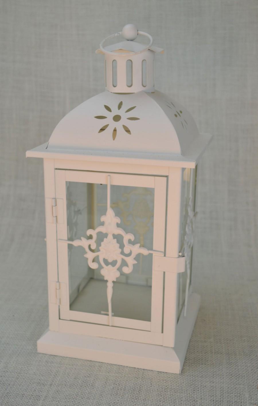 Hochzeit - NO:L002A Wedding  Lantern Centerpiece Ivory, Off White Wedding Decor. Wedding Table Centerpieces. Centerpiece Ideas